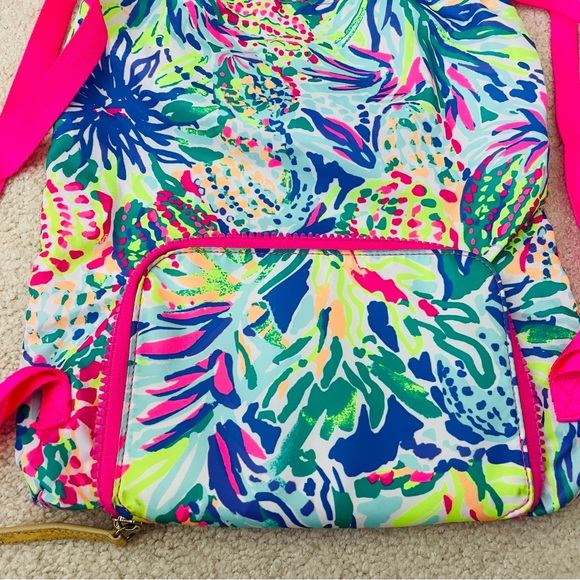 Lilly Pulitzer Draw String foldable bag - Picture 5 of 7
